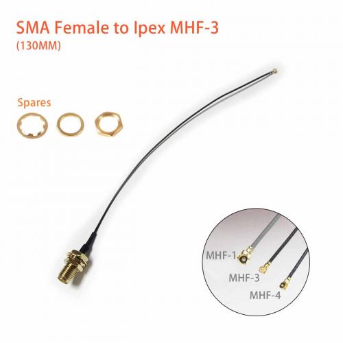  SMA-F to Ipex 3 coaxial cable 130mm 